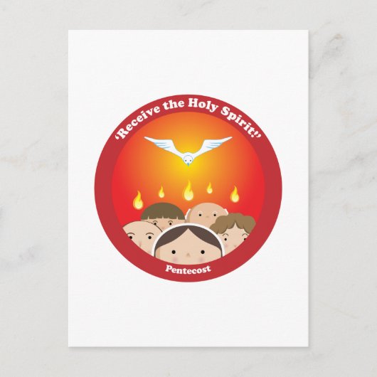 Heiliger Geist Pentecost Postkarte (Vorderseite)