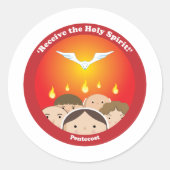 Heiliger Geist Pentecost Runder Aufkleber (Vorderseite)