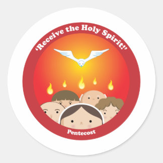 Heiliger Geist Pentecost Runder Aufkleber