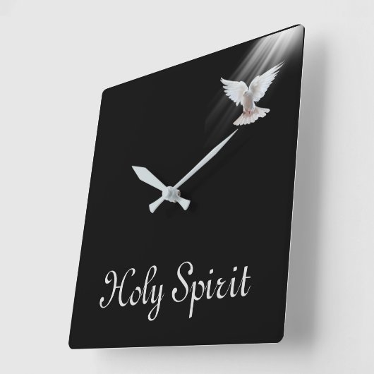 Heiliger Geist Quadratische Wanduhr (Winkel)