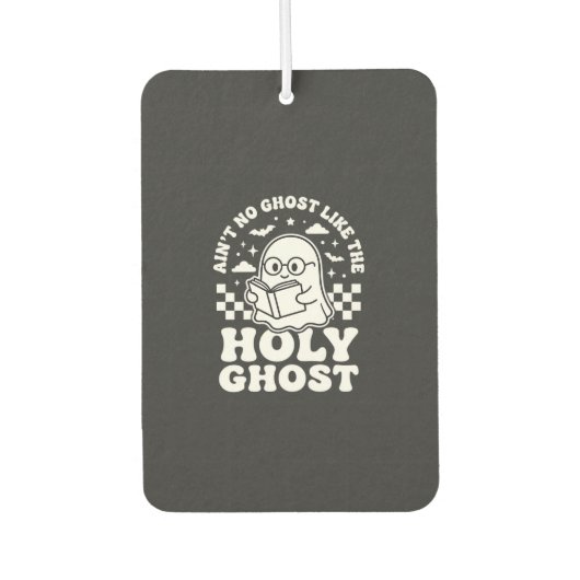 Heiliger Geist Retro Halloween-Geist-Design_1 Autolufterfrischer (Vorderseite)