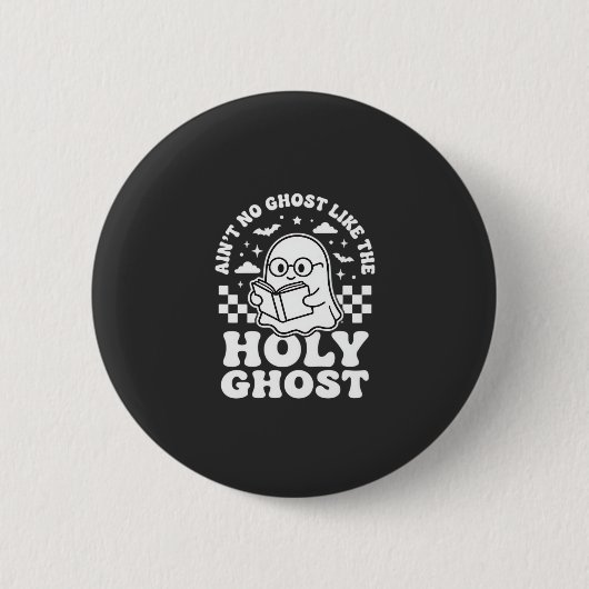 Heiliger Geist Retro Halloween-Geist-Design_1 Button (Vorderseite)