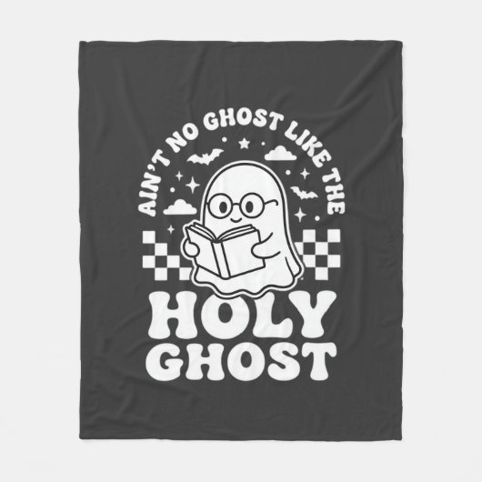 Heiliger Geist Retro Halloween-Geist-Design_1 Fleecedecke (Vorderseite)