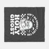 Heiliger Geist Retro Halloween-Geist-Design_1 Fleecedecke (Vorderseite (Horizontal))