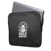 Heiliger Geist Retro Halloween-Geist-Design_1 Laptopschutzhülle (Vorderseite Links)