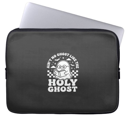 Heiliger Geist Retro Halloween-Geist-Design_1 Laptopschutzhülle (Vorderseite)