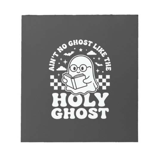 Heiliger Geist Retro Halloween-Geist-Design_1 Notizblock (Vorderseite)