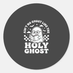 Heiliger Geist Retro Halloween-Geist-Design_1 Runder Aufkleber