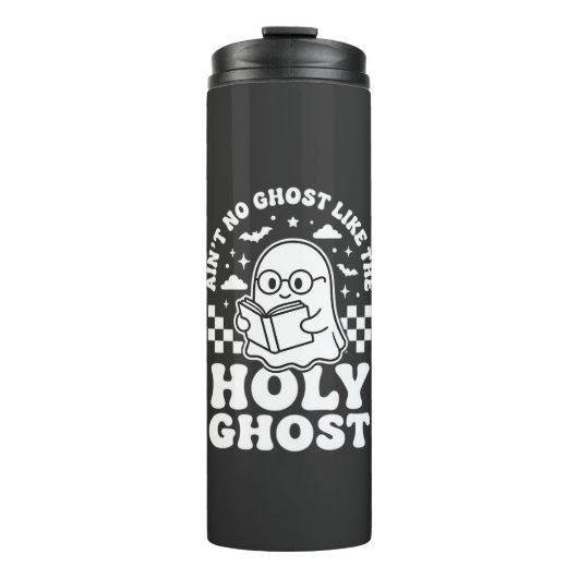 Heiliger Geist Retro Halloween-Geist-Design_1 Thermosbecher (Vorderseite)