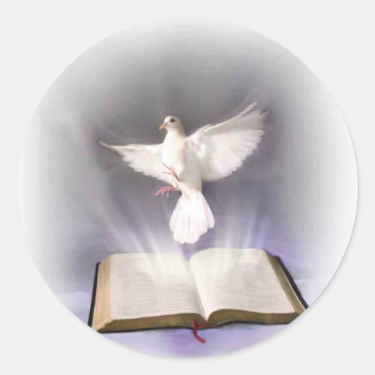 Heiliger Geist Runder Aufkleber (Vorderseite)