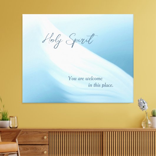 Heiliger Geist Sie sind willkommen Canvas Print Leinwanddruck (Insitu (Wohnzimmer))
