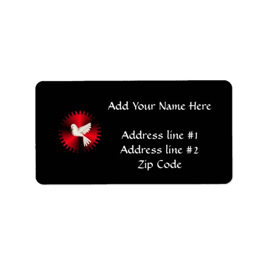 Heiliger Geist-Taube Adressaufkleber (Vorne)