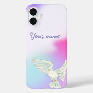 Heiliger Geist taube Personalisierte Namen Christl iPhone 16 Plus Hülle