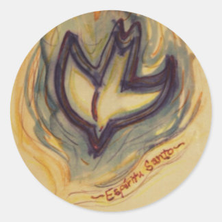 Heiliger Geist-Taube Runder Aufkleber