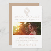 Heiliger Geist Taubenkreuz Bestätigung des Fotos Einladung (Vorne/Hinten)