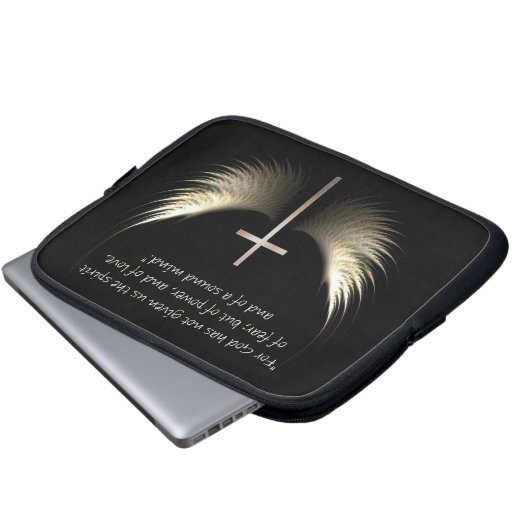 Heiliger Geist und christlicher Kreuz-und Laptopschutzhülle (Vorne Knopf)