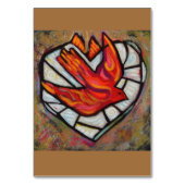 Heiliger Geist-Vogel-Feuergebet-Karte Tischnummer (Vorderseite)