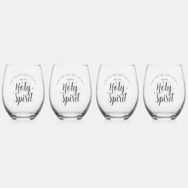 Heiliger Geist Weihnachten Religiöses Christliches Weinglas Ohne Stiel