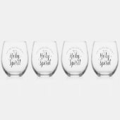 Heiliger Geist Weihnachten Religiöses Christliches Weinglas Ohne Stiel (Hinten)