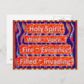 Heiliger Geist"~ Wind, Feuer, gefüllte Postkarten (Vorne/Hinten)
