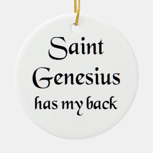 Heiliger Genesius Keramik Ornament (Vorne)