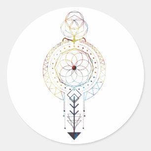 Heiliger Geometrie-Aufkleber Runder Aufkleber