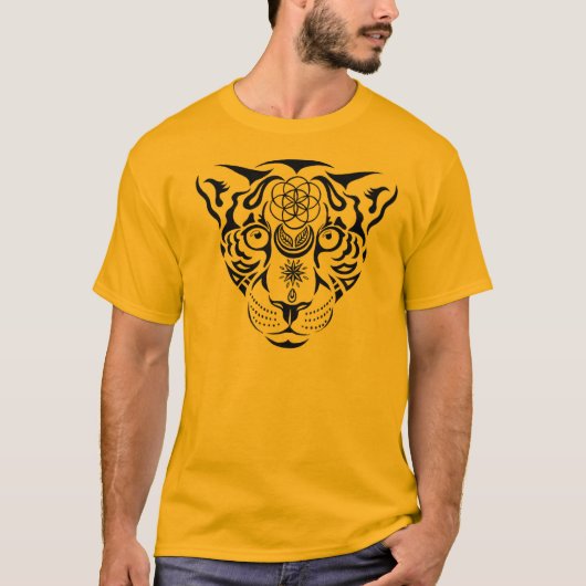 Heiliger Geometrie-Leopard-T - Shirt (Vorderseite)