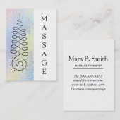 *~* heiliger Geometrie-Massage-Erleuchtung-Pastell Visitenkarte (Vorne/Hinten)