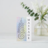 *~* heiliger Geometrie-Massage-Nirwana-Pastell Visitenkarte (Stehend Vorderseite)