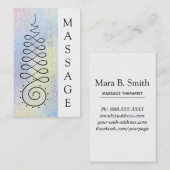 *~* heiliger Geometrie-Massage-Nirwana-Pastell Visitenkarte (Vorne/Hinten)