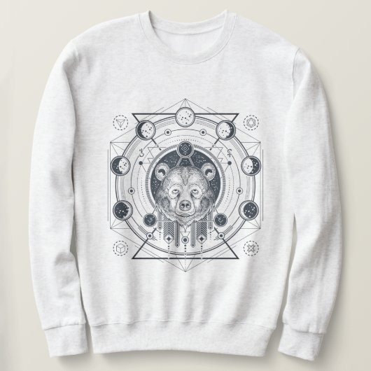 Heiliger Geometry-Bär Sweatshirt (Design vorne)
