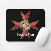 Heiliger Georg über Malteserkreuz Mousepad (Mit Mouse)