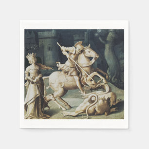 Heiliger Georg und der Drache Groß Märtyrer Serviette
