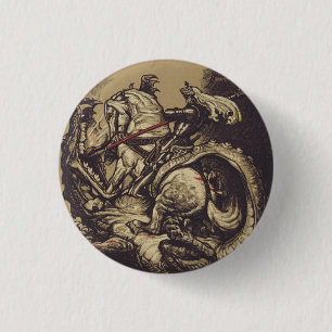 Heiliger Georg und der Drache Großmärtyrer Button