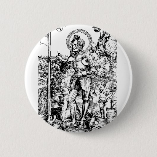 Heiliger Georg und der Drache Großmärtyrer Button (Vorderseite)