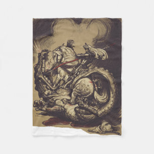 Heiliger Georg und der Drache Großmärtyrer Fleecedecke