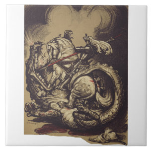 Heiliger Georg und der Drache Großmärtyrer Fliese