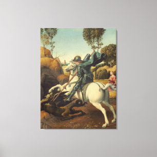 Heiliger Georg und der Drache Raphael Leinwanddruck