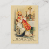 Heiliger Gönner der Karten-| St Andrew Avellino Visitenkarte (Vorderseite)