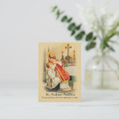 Heiliger Gönner der Karten-| St Andrew Avellino Visitenkarte (Stehend Vorderseite)