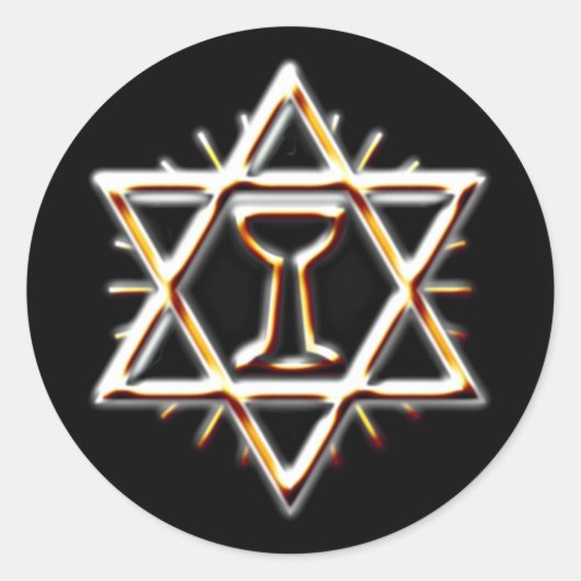 Heiliger Gral Runder Aufkleber (Vorderseite)