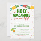 Heiliger Guacamole 50. Geburtstag Fiesta Einladung (Vorderseite)
