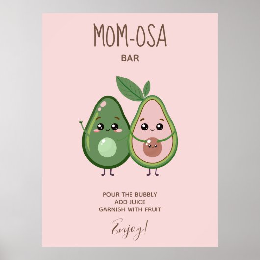 Heiliger Guacamole Avocado Mama-osa Bar Baby Dusch Poster (Vorne)