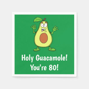 Heiliger Guacamole Du bist 80 Funny Avocado Napkin Serviette