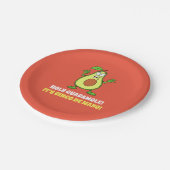 Heiliger Guacamole Es ist Cinco De Mayo Avocado Pappteller (Schrägansicht)