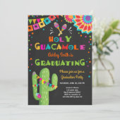Heiliger Guacamole Fiesta Abschluss Einladung Part (Stehend Vorderseite)