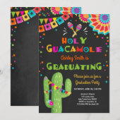 Heiliger Guacamole Fiesta Abschluss Einladung Part (Vorne/Hinten)