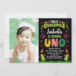 Heiliger Guacamole Fiesta avocado 1. Geburtstag Fo Einladung