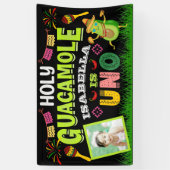 Heiliger Guacamole Fiesta avocado Geburtstag Uno,  Banner (Vertikal)