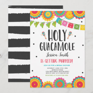 Heiliger Guacamole Fiesta Cactus Brautparty Einladung